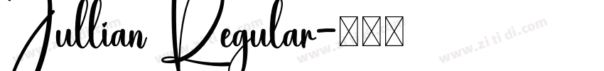 Jullian Regular字体转换